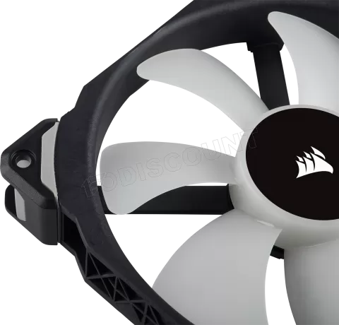 Photo de Lot de 2 Ventilateurs de boitier Corsair ML140 Pro RGB 14cm (Noir)