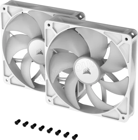 Photo de Lot de 2 Ventilateurs de boitier Corsair RS RGB - 14cm (Blanc)