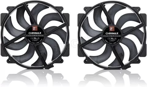 Photo de Lot de 2 Ventilateurs de boitier Noctua NF-A14x25r G2 - 14cm (Noir)