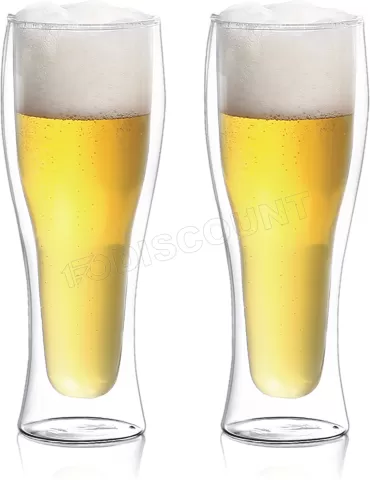 Photo de Lot de 2 Verres à bière double paroi Faubourg Dublin 48cl (Transparent)