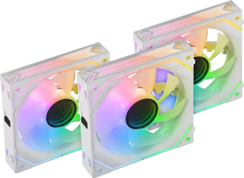 Photo de Lot de 3 Ventilateurs boitier Mars Gaming LinkFinity RGB - 12cm (Blanc)