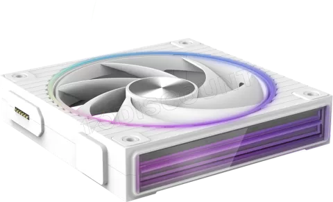 Photo de Lot de 3 Ventilateurs boitier Zalman ZM-DF120 aRGB - 12cm (Blanc)