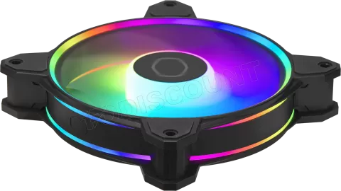 Photo de Lot de 3 Ventilateurs Cooler Master MasterFan Halo² 3in1 RGB - 12cm (Noir)