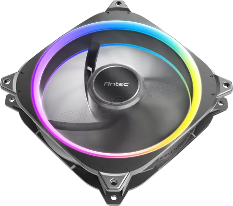 Photo de Lot de 3 Ventilateurs de boitier Antec Neo Prizm T3 RGB - 14cm (Noir)