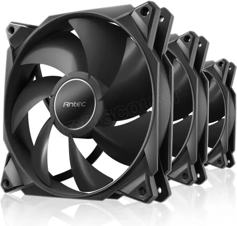 Photo de Lot de 3 Ventilateurs de boitier Antec Storm - 12cm (Noir)