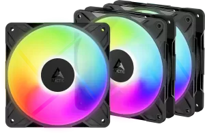 Photo de 3x Arctic P12 Pro Reverse RGB Noir
