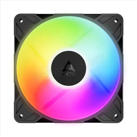 Photo de Lot de 3 Ventilateurs de boitier Arctic P12 Pro Reverse RGB - 12cm (Noir)