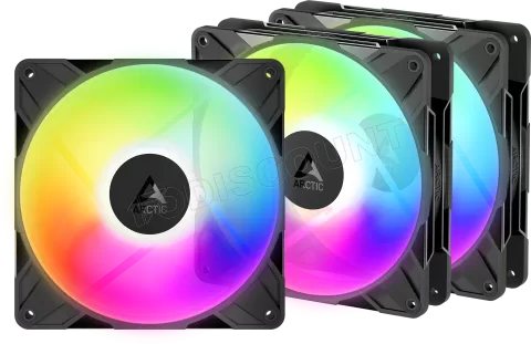 Photo de Lot de 3 Ventilateurs de boitier Arctic P14 Pro Reverse RGB - 14cm (Noir)