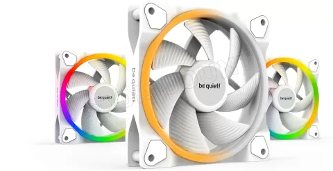 Photo de Lot de 3 Ventilateurs de boitier be quiet! Light Wings High Speed RGB - 12cm (Blanc)