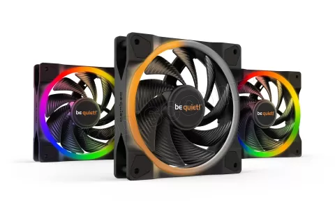 Photo de Lot de 3 Ventilateurs de boitier be quiet! Light Wings High Speed RGB - 12cm (Noir)