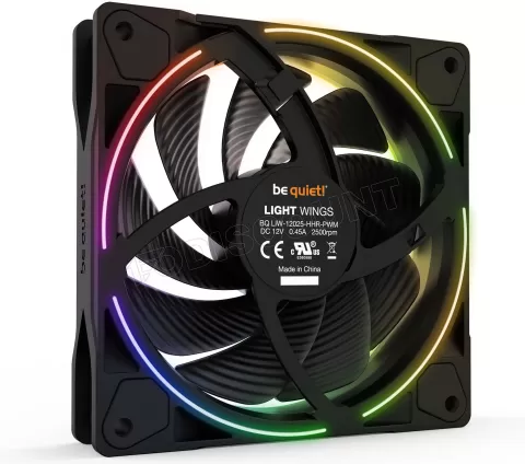 Photo de Lot de 3 Ventilateurs de boitier be quiet! Light Wings High Speed RGB - 12cm (Noir)