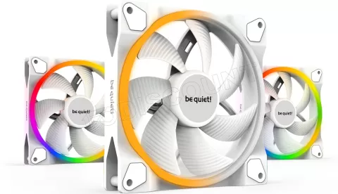 Photo de Lot de 3 Ventilateurs de boitier be quiet! Light Wings High Speed RGB - 14cm (Blanc)