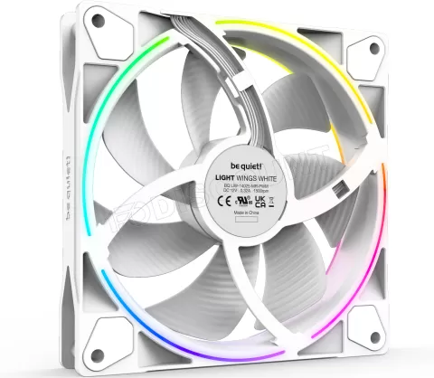 Photo de Lot de 3 Ventilateurs de boitier be quiet! Light Wings High Speed RGB - 14cm (Blanc)