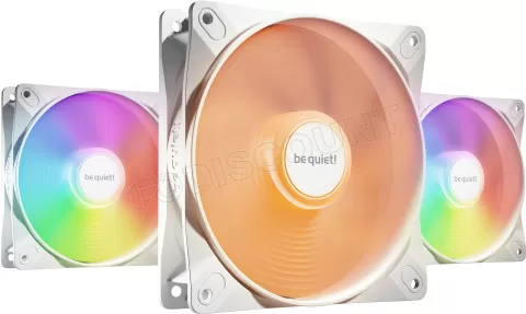 Photo de Lot de 3 Ventilateurs de boitier be quiet! Light Wings LX RGB - 12cm (Blanc)