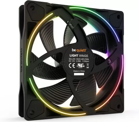 Photo de Lot de 3 Ventilateurs de boitier be quiet! Light Wings RGB - 12cm (Noir)