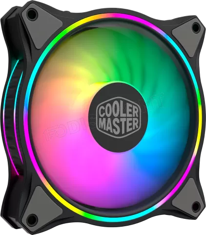 Photo de Lot de 3 Ventilateurs de boitier Cooler Master MasterFan MF120 Halo 3in1 RGB 12cm (Noir)