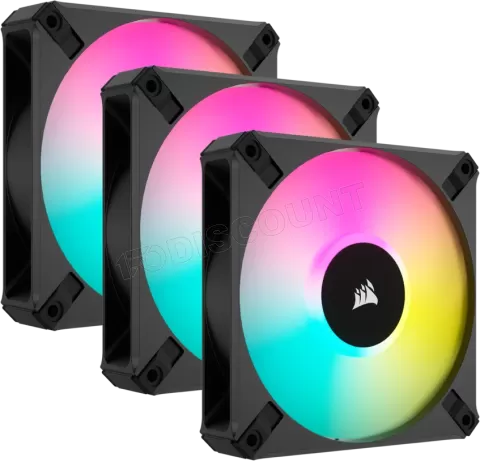 Photo de Lot de 3 Ventilateurs de boitier Corsair iCue AF Elite RGB - 12cm (Noir)