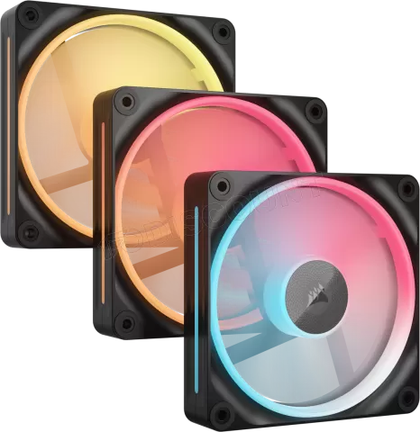 Photo de Lot de 3 Ventilateurs de boitier Corsair iCue Link LX-R RGB - 12cm (Noir)