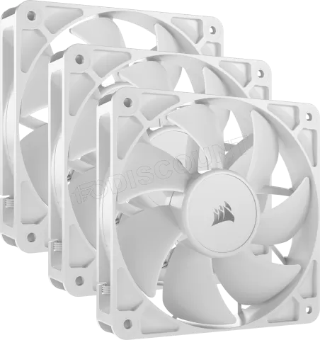 Photo de Lot de 3 Ventilateurs de boitier Corsair RS - 12cm (Blanc)