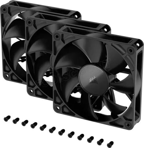 Photo de Lot de 3 Ventilateurs de boitier Corsair RS - 12cm (Noir)