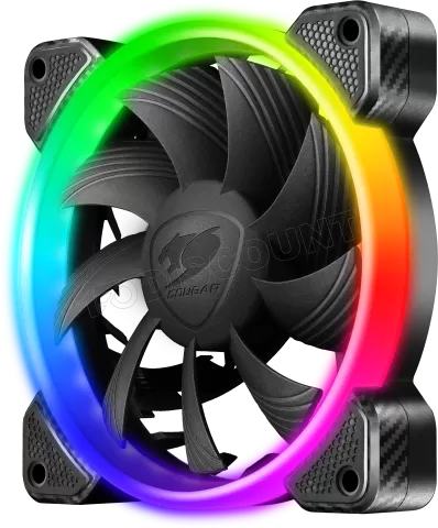 Photo de Lot de 3 Ventilateurs de boitier Cougar Vortex FCB RGB 12cm (Noir)