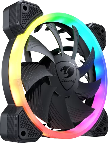 Photo de Lot de 3 Ventilateurs de boitier Cougar Vortex VK RGB 12cm (Noir)