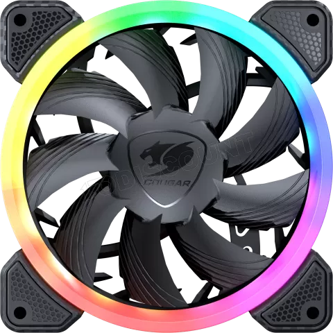 Photo de Lot de 3 Ventilateurs de boitier Cougar Vortex VK RGB 12cm (Noir)