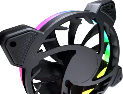 Photo de Lot de 3 Ventilateurs de boitier Cougar Vortex VK RGB 12cm (Noir)