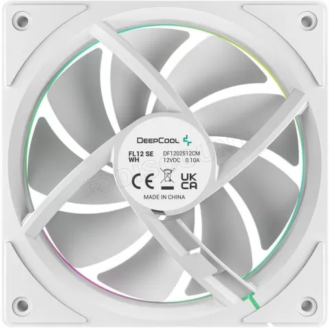 Photo de Lot de 3 Ventilateurs de boitier Deepcool FL12 SE RGB - 12cm (Blanc)