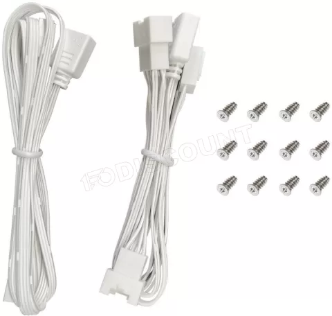 Photo de Lot de 3 Ventilateurs de boitier Deepcool FL12 SE RGB - 12cm (Blanc)