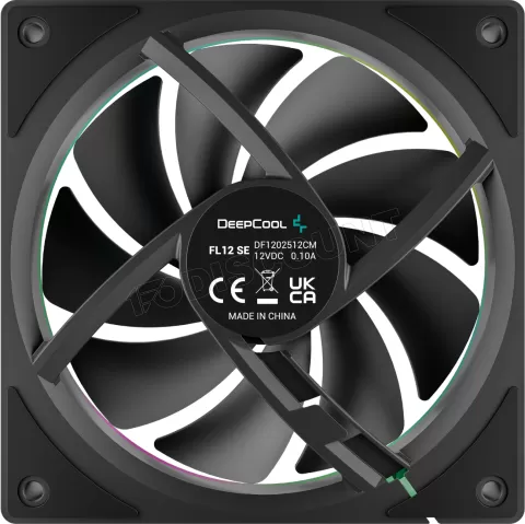 Photo de Lot de 3 Ventilateurs de boitier Deepcool FL12 SE RGB - 12cm (Noir)