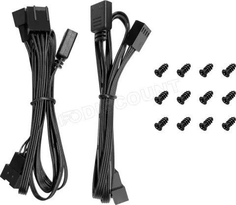Photo de Lot de 3 Ventilateurs de boitier Deepcool FL12 SE RGB - 12cm (Noir)