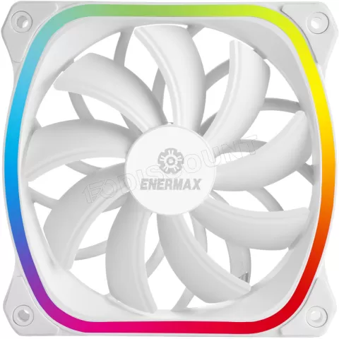 Photo de Lot de 3 Ventilateurs de boitier Enermax SquA RGB - 120mm (Blanc)