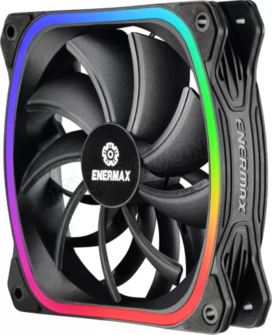 Photo de Lot de 3 Ventilateurs de boitier Enermax SquA RGB - 120mm (Noir)