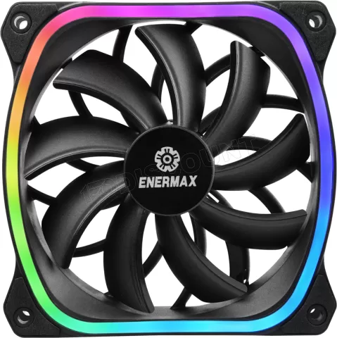 Photo de Lot de 3 Ventilateurs de boitier Enermax SquA RGB - 120mm (Noir)