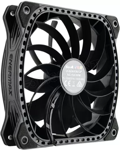 Photo de Lot de 3 Ventilateurs de boitier Enermax SquA RGB - 120mm (Noir)