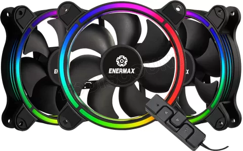 Photo de Lot de 3 Ventilateurs de boitier Enermax T.B. AD. RGB - 120mm (Noir)