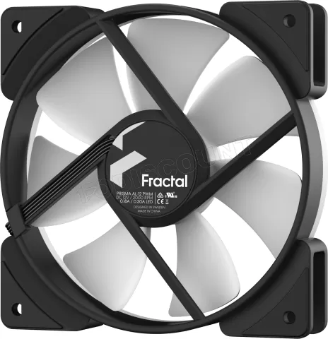 Photo de Lot de 3 Ventilateurs de boitier Fractal Design Prisma AL RGB - 12cm (Noir)