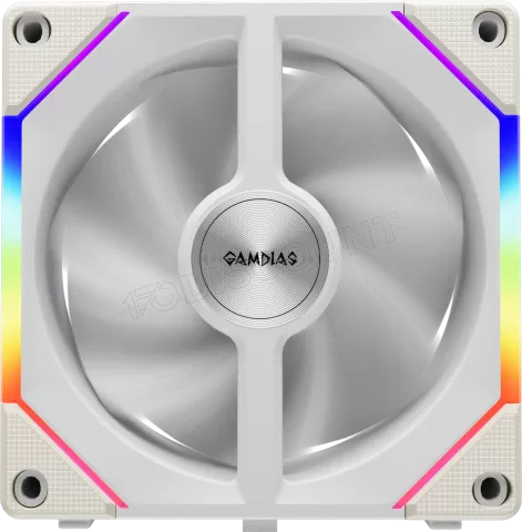 Photo de Lot de 3 Ventilateurs de boitier Gamdias Aeolus P2-U RGB - 12cm (Blanc)
