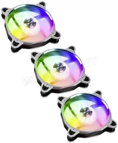 Photo de Lot de 3 Ventilateurs de boitier Lian Li Bora Digital RGB - 12cm (Argent)