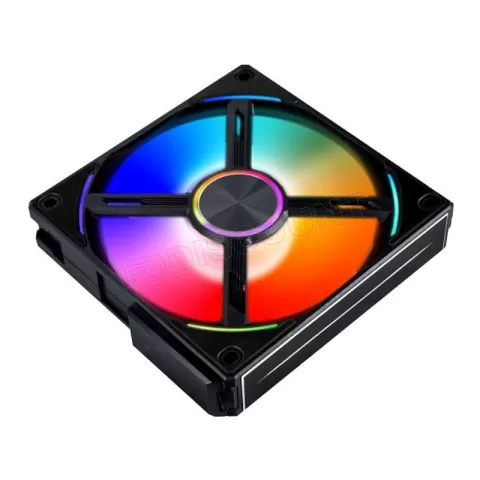 Photo de Lot de 3 Ventilateurs de boitier Lian Li Uni Fan AL RGB - 12cm (Noir)