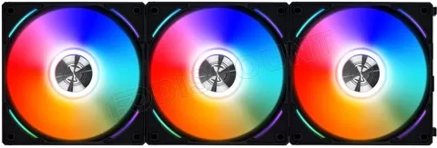 Photo de Lot de 3 Ventilateurs de boitier Lian Li Uni Fan AL RGB - 12cm (Noir)