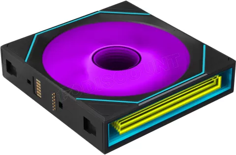 Photo de Lot de 3 Ventilateurs de boitier Lian Li Uni Fan SL-Infinity Flex Reverse RGB - 12cm avec contrôleur (Noir)