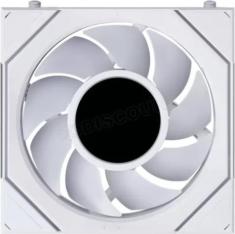 Photo de Lot de 3 Ventilateurs de boitier Lian Li Uni Fan SL-Infinity LCD Flex RGB - 12cm (Blanc)