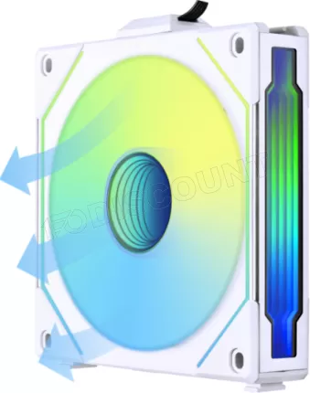 Photo de Lot de 3 Ventilateurs de boitier Lian Li Uni Fan SL-Infinity Reverse RGB - 12cm (Blanc)