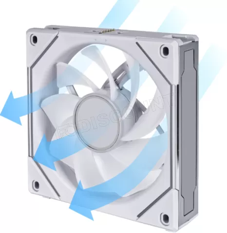 Photo de Lot de 3 Ventilateurs de boitier Lian Li Uni Fan SL-Infinity Reverse RGB - 12cm (Blanc)