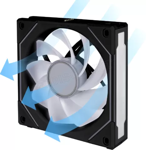 Photo de Lot de 3 Ventilateurs de boitier Lian Li Uni Fan SL-Infinity Reverse RGB - 12cm (Noir)