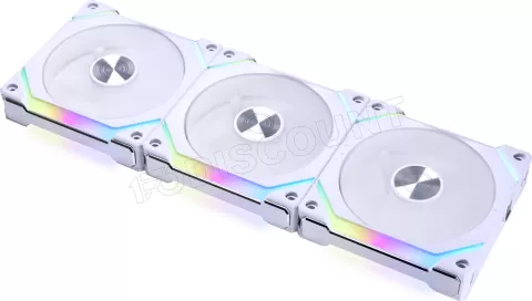 Photo de Lot de 3 Ventilateurs de boitier Lian Li Uni Fan SL V2 RGB - 12cm (Blanc)