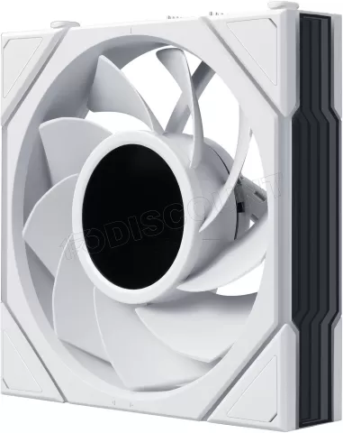 Photo de Lot de 3 Ventilateurs de boitier Lian Li Uni Fan TL LCD Flex Reverse RGB - 12cm (Blanc)