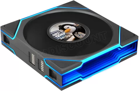 Photo de Lot de 3 Ventilateurs de boitier Lian Li Uni Fan TL LCD Flex Reverse RGB - 12cm (Noir)